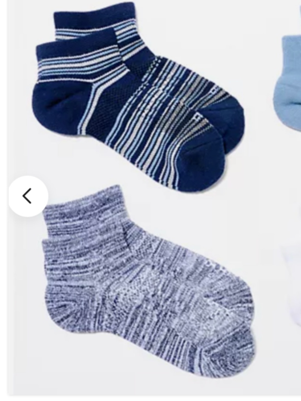 Tommie Copper Set of 4 Ultra Temp Ultraguard Ankle Socks Blue Stripe Medium NWB - Picture 2 of 6